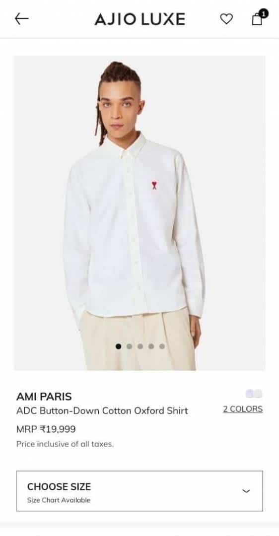 A-MI P-ARIS WHITE EMBROIDERY LOGO PREMIUM SHIRT