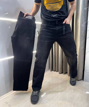 MOOSE KNUCKLES CARBON BLACK IMPORTED PREMIUM STRAIGHT FIT DENIM