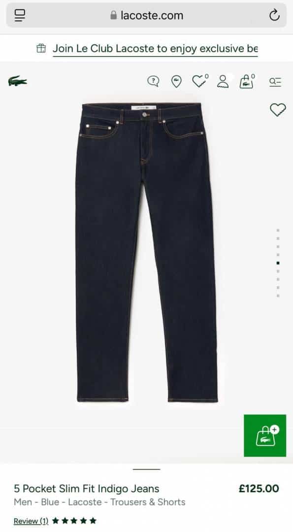 L-A-COST-E NAVY BLUE IMPORTED HYPERFLE_X.. DENIM