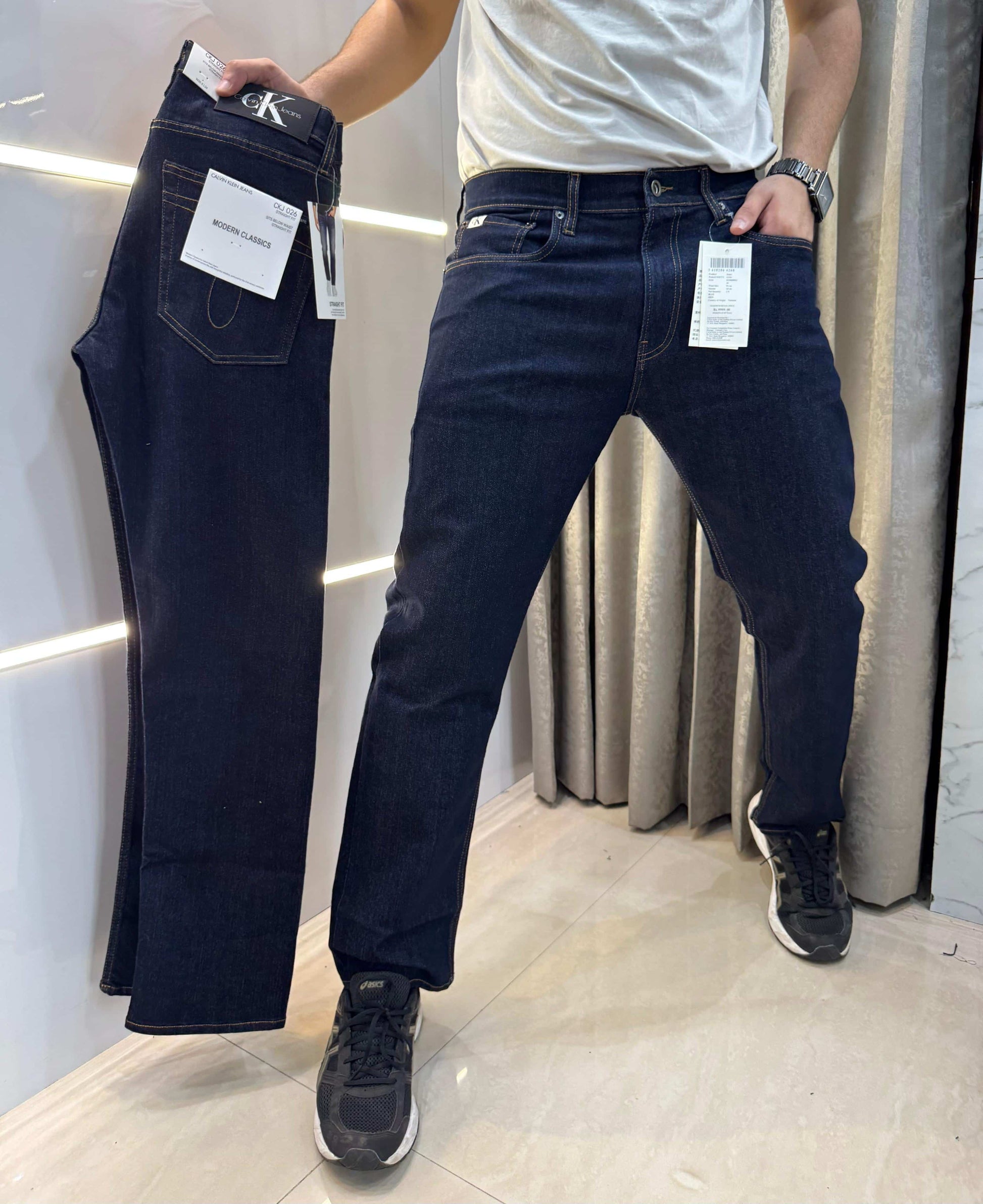 C-ALVIN K-LEIN NAVY RAW WASH PREMIUM CLASSIC DENIN