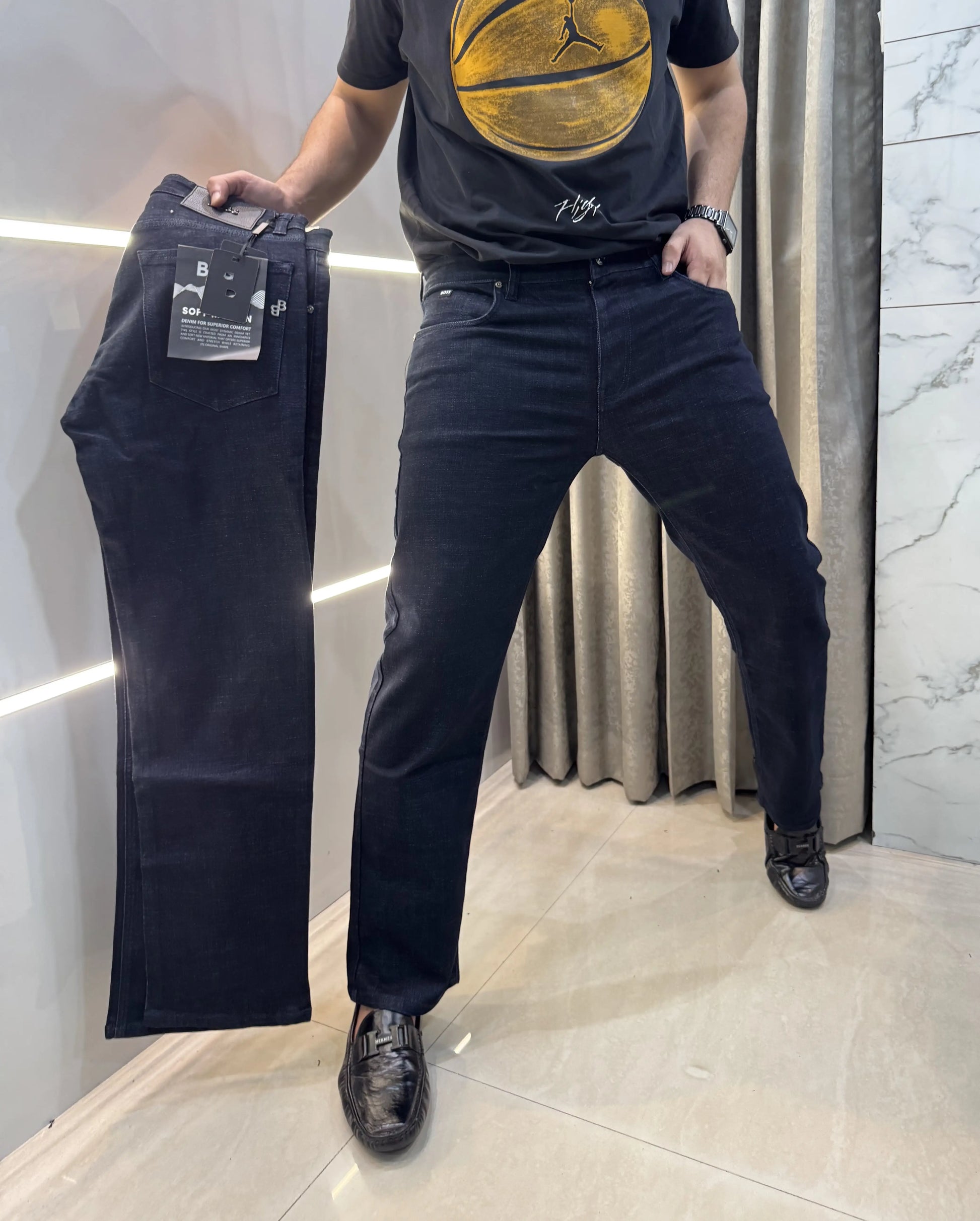 HU_GO BOSS DARK  BLUE IMPORTED CLASSIC DENIM
