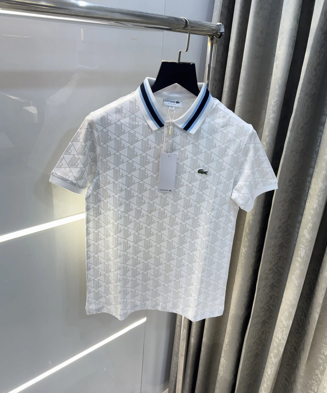 La-cos-te Inspired White Logo Work Premium Polo T-Shirt