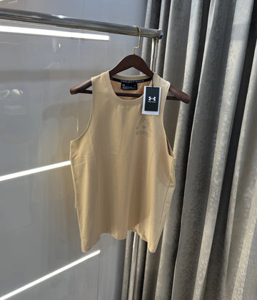 UNDER ARM_OUR BEIGE LOGO PRINT PREMIUM SANDO