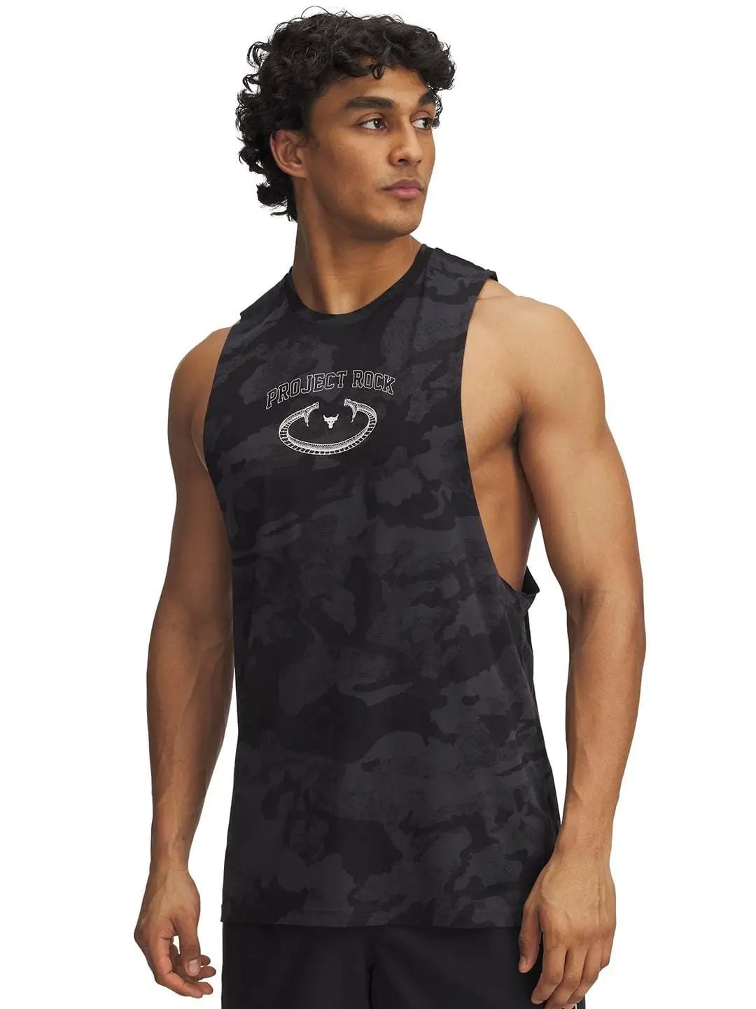UNDER @RMOUR BLACK LOGO PRINT PREMIUM SANDO