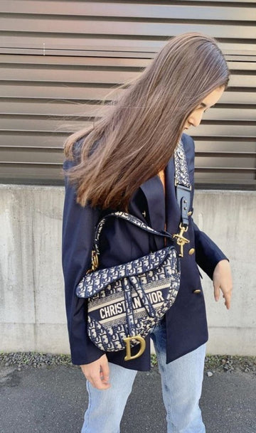 C-TIAN D-OR SADDLE BAG OBLIQUE EMBROIDERY