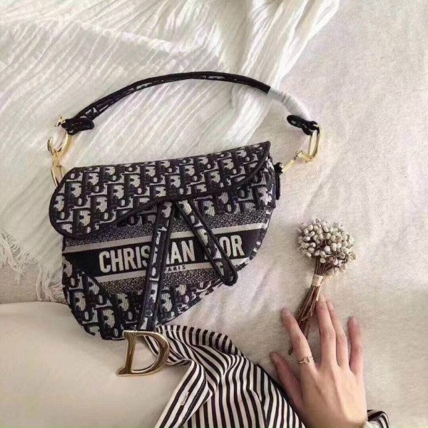 C-TIAN D-OR SADDLE BAG OBLIQUE EMBROIDERY