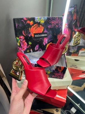 Dol-ce & Ga-bb-ana High heel Gold Sandals With OG Box
