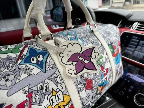 LOU-IS VU-IT-TON KEEPALL BANDOULIERE CHARACTER DUFFLE BAG