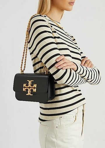T-O-R-Y B-U-R-C-H ELEANOR PREMIUM QUALITY SHOULDER BAG BLACK