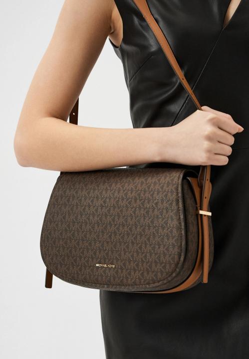 M-I-C-H-A-E-L K-O-R-S MK LYDIA SIGNATURE SHOULDER BAG WITH OG BOX & DUST BAG PREMIUM (BROWN)