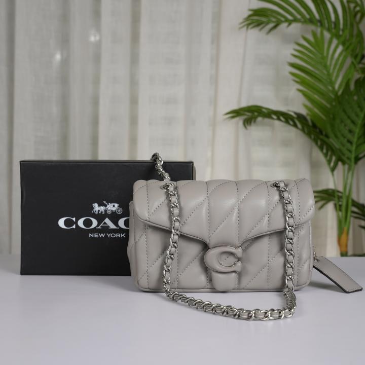 C-O-A-C-H TABBY 20 SHOULDER BAG WITH OG BOX & DUST BAG PREMIUM (GREY)