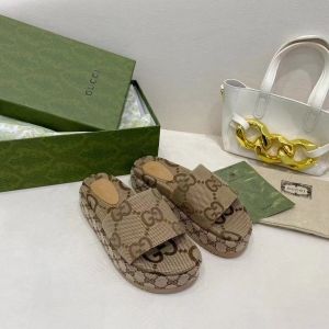 G-U-CC-I GG MARMONT PLATFORM SLIDE SANDAL