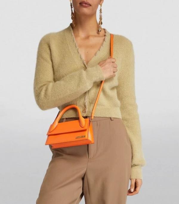 J-A-C-Q-U-E-M-U-S LE CHIQUITO LONG HANDLE WITH OG BOX DUST BAG & SLING BELT PREMIUM (ORANGE)