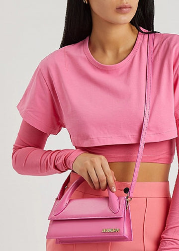 J-A-C-Q-U-E-M-U-S LE CHIQUITO LONG HANDLE WITH OG BOX DUST BAG & SLING BELT PREMIUM (PINK)