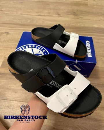 B-I-R-K-E-N-S-T-O-C-K ARIZONA SLIDES WITH OG BOX PREMIUM (BLACK WHITE)