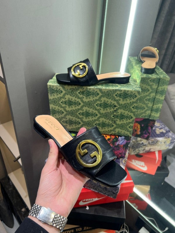 G-U-CC-I GG BLONDIE SLIDE - BLACK