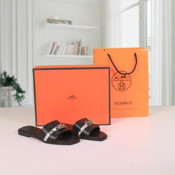 H-E-RM-ES PARIS BIRKIN FLATS - BLACK