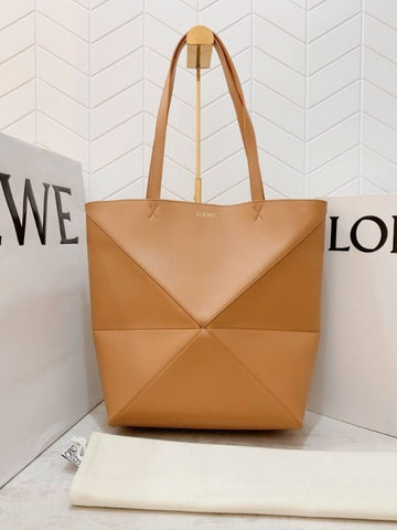 L-O-E-W-E LIMITED EDITION PUZZLE FOLD TOTE BAG - BROWN