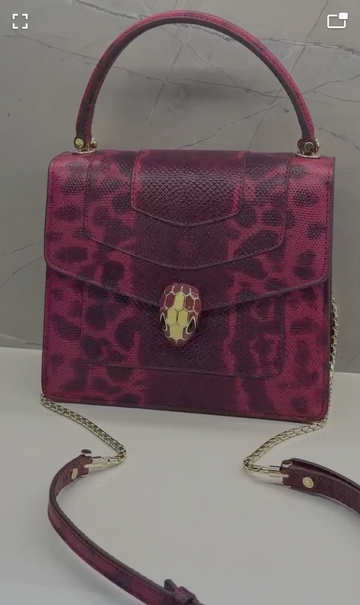 B-VL-GARI SERPENTI FOREVER TOP HANDLE SHOULDER BAG – BURGUNDY