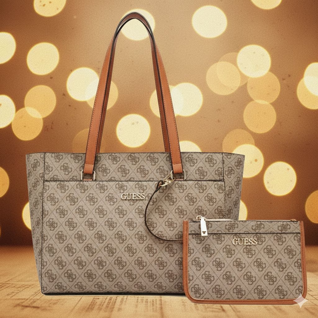 Guess Cocoa Delphine Tote Bag