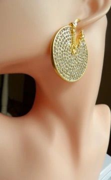 Ver-sa-ce Big Diamond Earrings