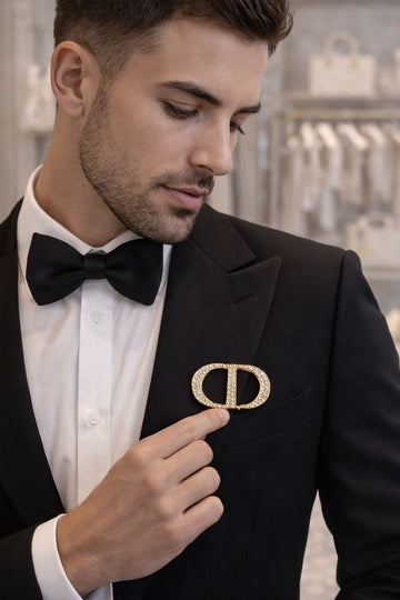 Elegant CD Style Premium Crystal Brooch
