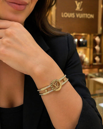 Elegant LV-Inspired Luxury Bracelet