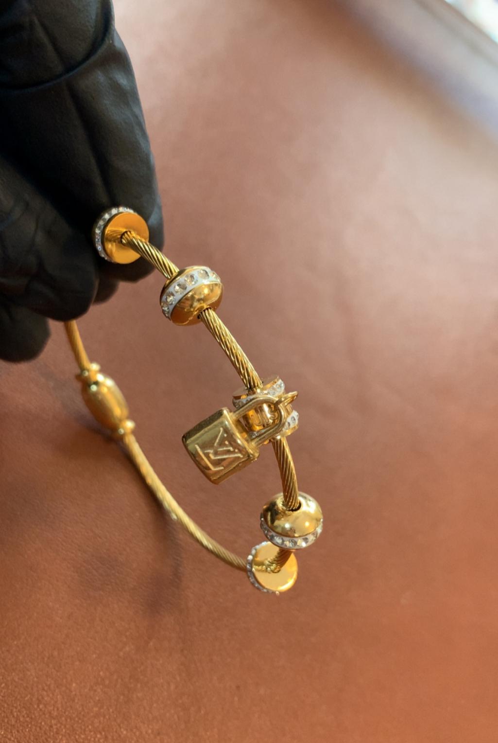LVTN Premium Lock Charm Bracelet