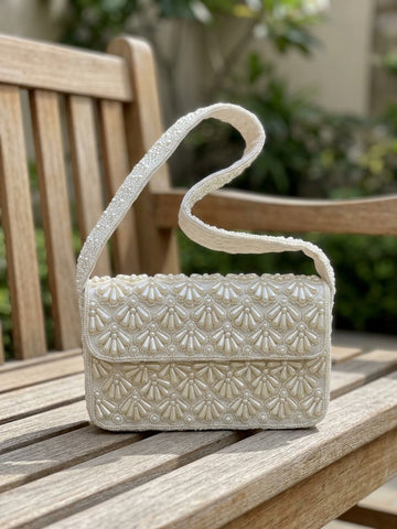 EMBROIDERED PEARL SHOULDER STRAP BAGS