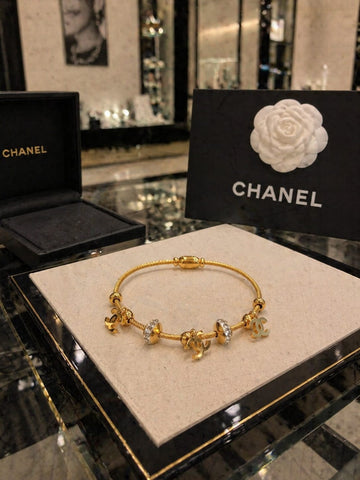 Luxury Gold Charm Cha-nel Bracelet