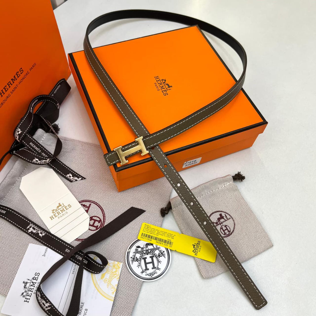 Her-mes H Slim Belts