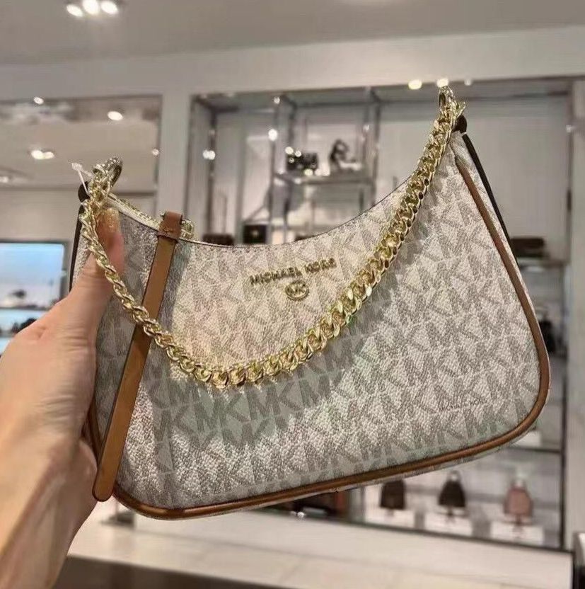 LATEST M K-O-R-S CHAIN POCHETTE SHOULDER SLING BAG