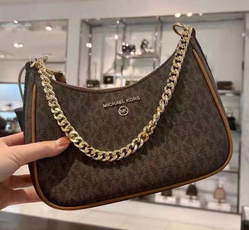 LATEST M K-O-R-S CHAIN POCHETTE SHOULDER SLING BAG