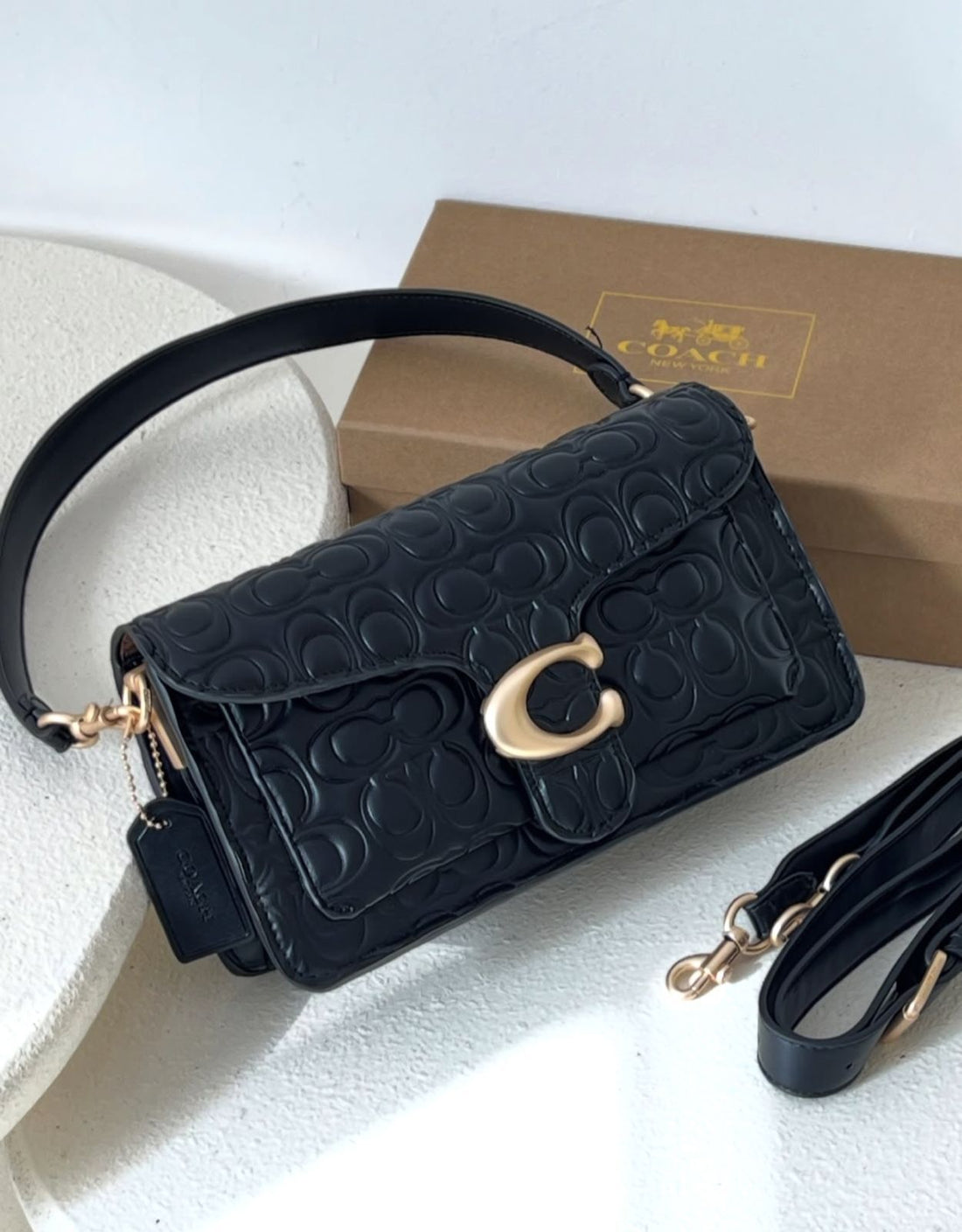 CO-A-CH TABBY EMBOSSED BAG