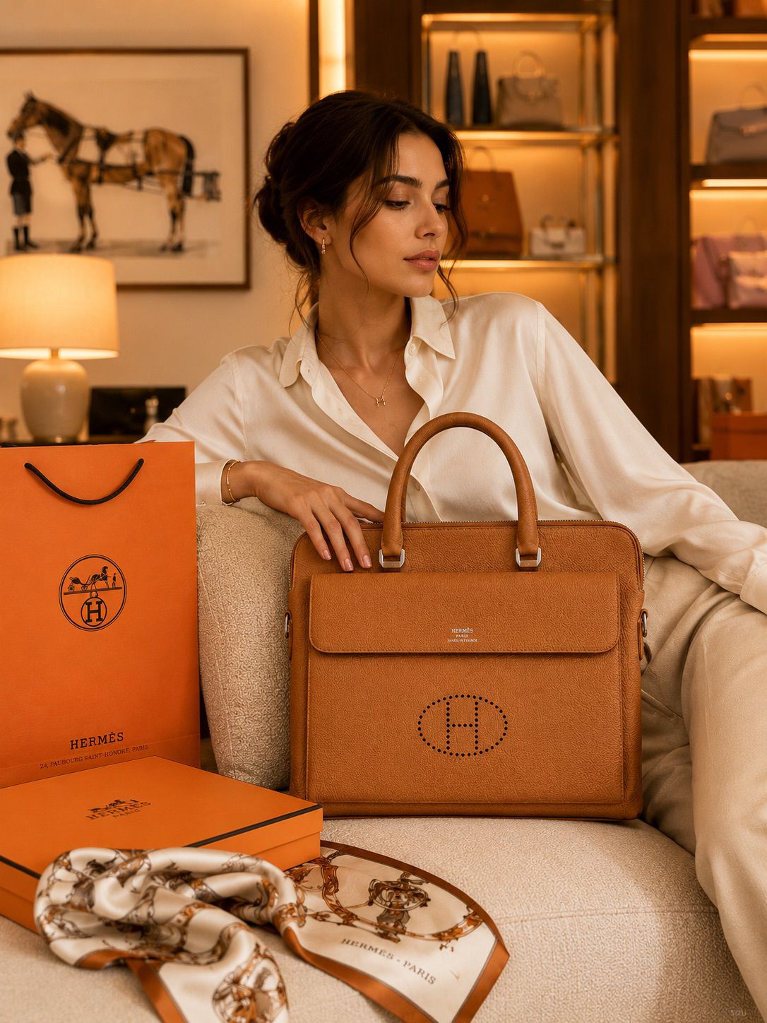 HER-MES PREMIUM LUXURY LAPTOP BAG