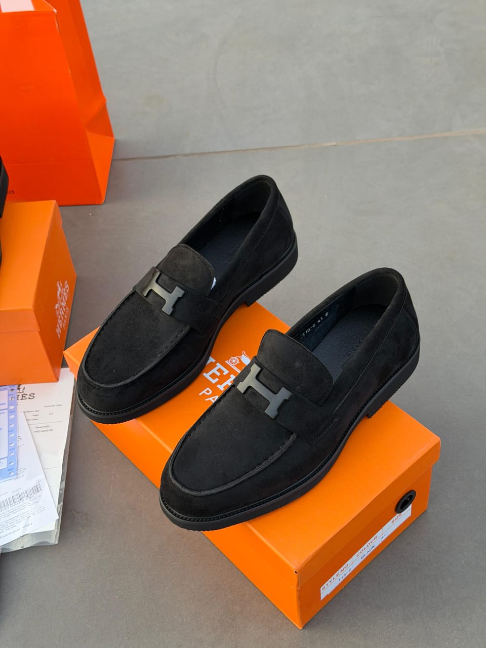 HER-MES PREMIUM SUEDE LOAFERS