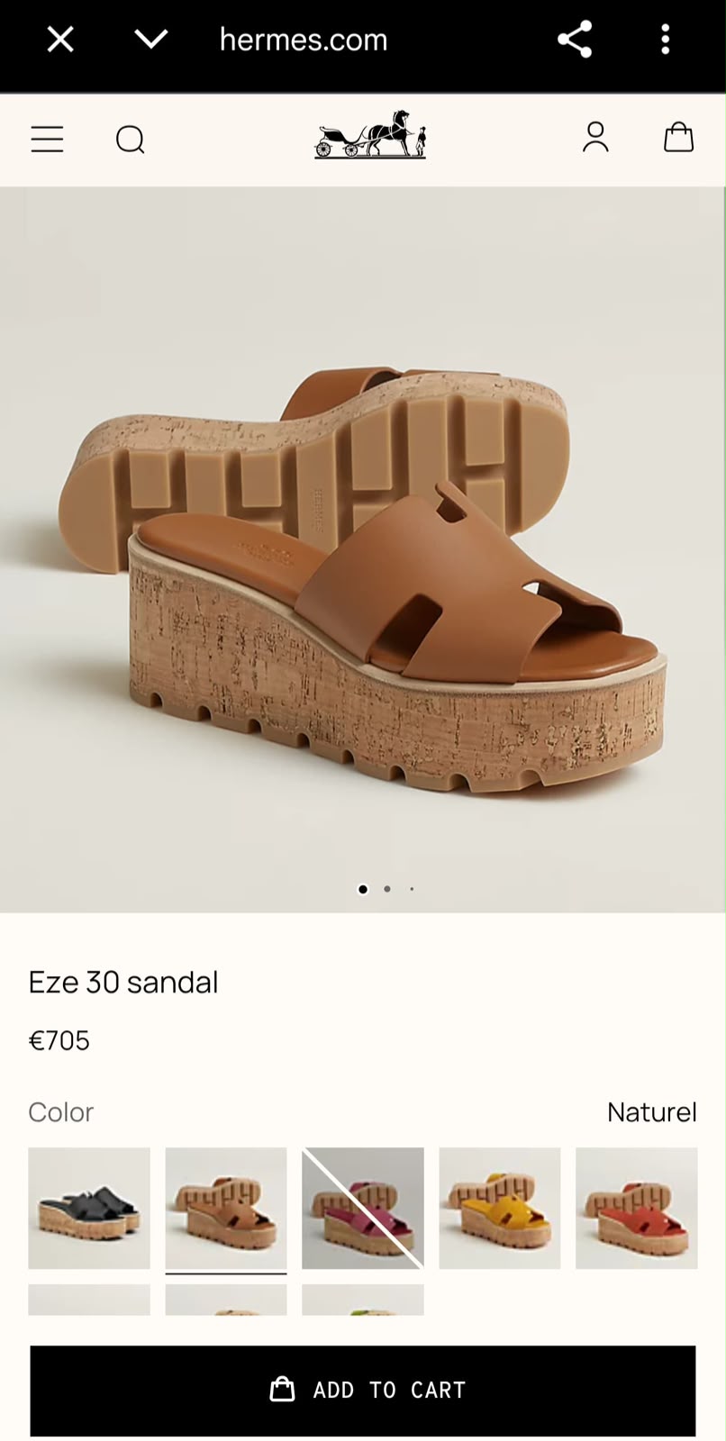 H-ER-MES EZY 30 SANDALS - TAN