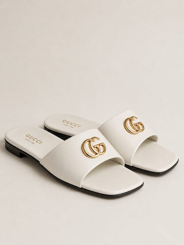 G-U-CC-I DOUBLE G SLIP-ON SANDALS
