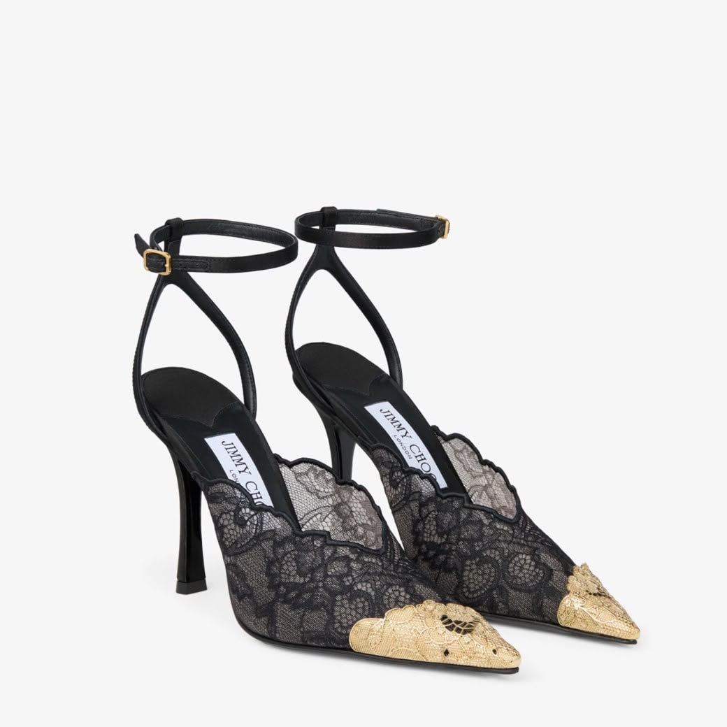JIM-MY C-HOO FAIZ 100 BLACK PUMP