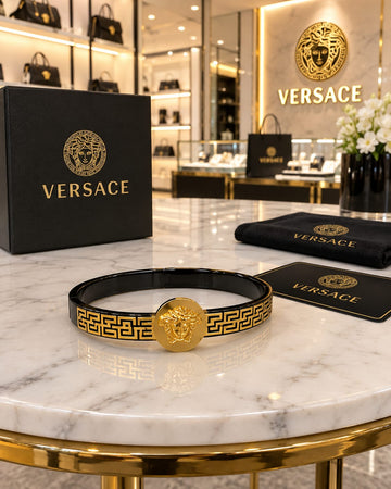 VE-R-S-ACE MEDUSA BLACK &amp; GOLD BRACELET