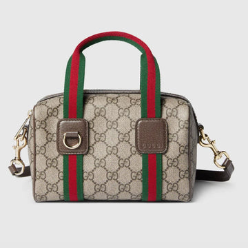G-U-CC-I MINI GG KHAKI HAND BAG