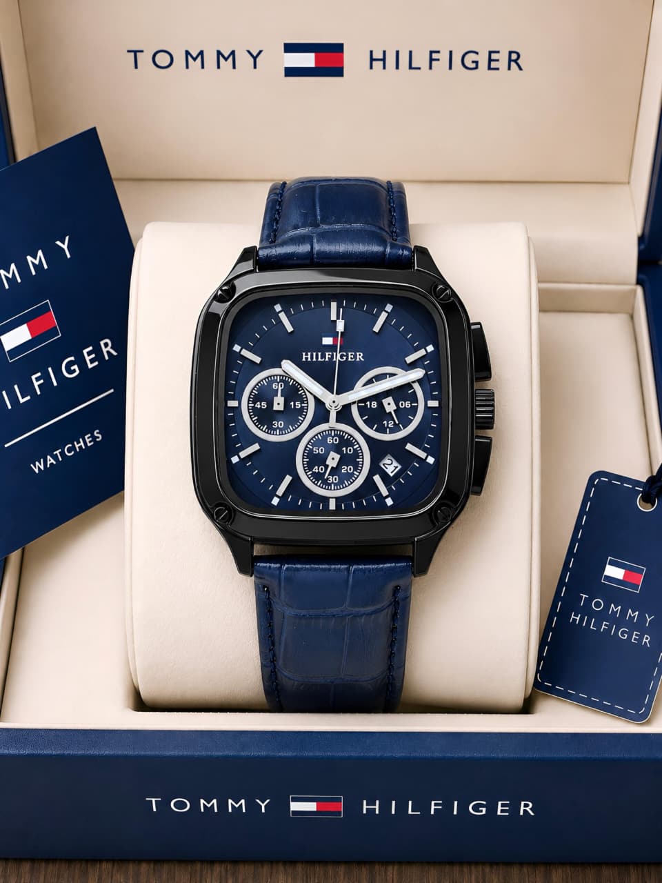 T-OMMY H-ILFIGER HERALD MULTI-FUNCTION CHRONOGRAPH – BLACK & BLUE
