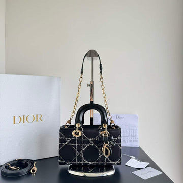 C-TIAN DI-OR LADY DIOR SMALL FABRIC SERIES BAG - RECTANGLE