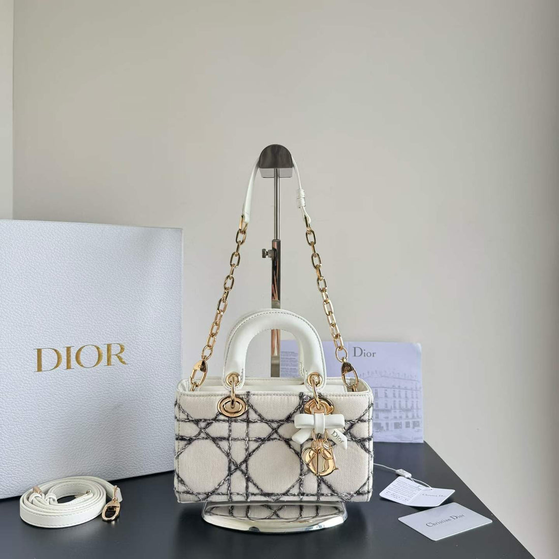 C-TIAN DI-OR LADY DIOR SMALL FABRIC SERIES BAG - RECTANGLE