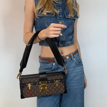 LOU-IS VU-IT-TON PETITE MALLE EAST WEST TRUNK SLING BAG