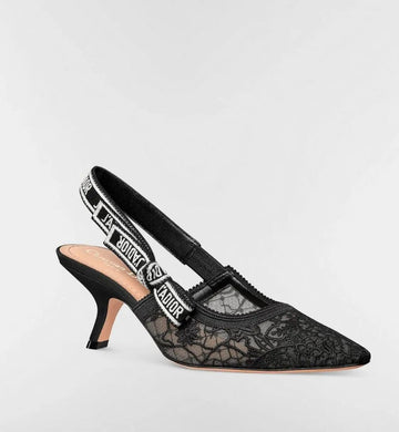 JADIOR BLACK MILLEFORI SLINGBACK PUMP