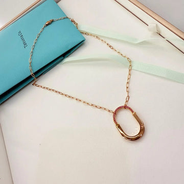 T-I-F-F-A-N-Y LOCK PENDANT NECKLACE