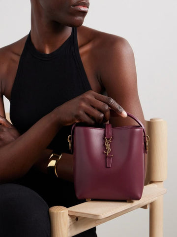 S-A-I-N-T L-A-U-R-E-N-T LE 37 LEATHER BUCKET BAG