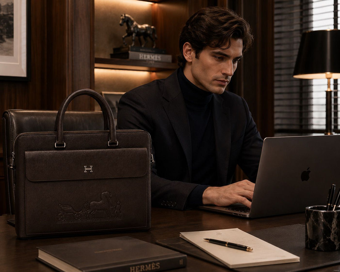 HER-MES premium luxury laptop bag