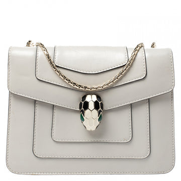 B-VL-GARI LIGHT BEIGE LEATHER SERPENTI FOREVER SHOULDER BAG
